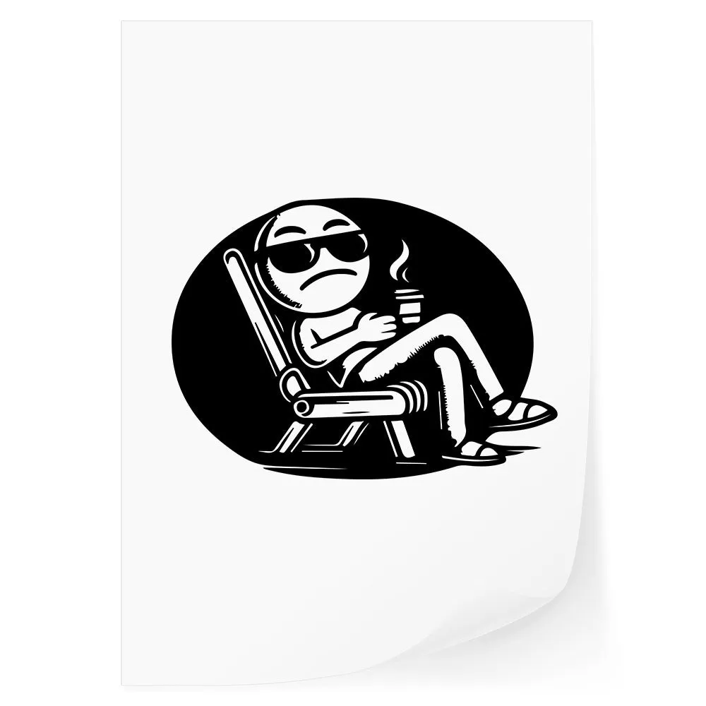 Stick Figure Relaxing DTF Transfer