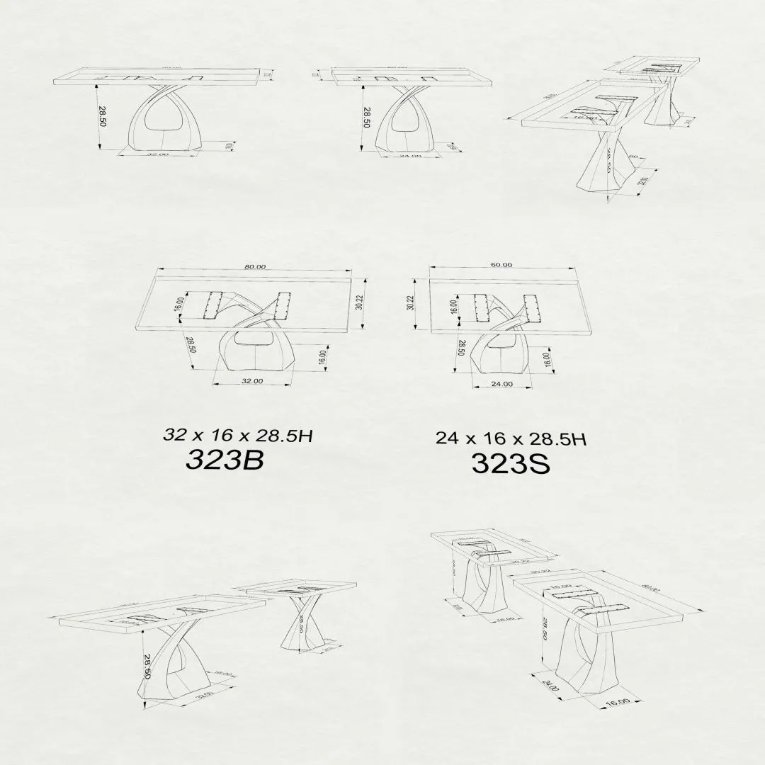 Table Base 323 Tulipe 28H for Round Table Tops Design