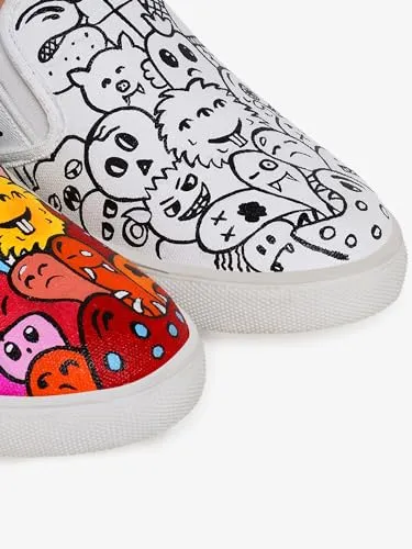 THE QUIRKY NAARI Color Me Up Slipons - Show Off Your Unique Flair | Multicolor | 3 UK