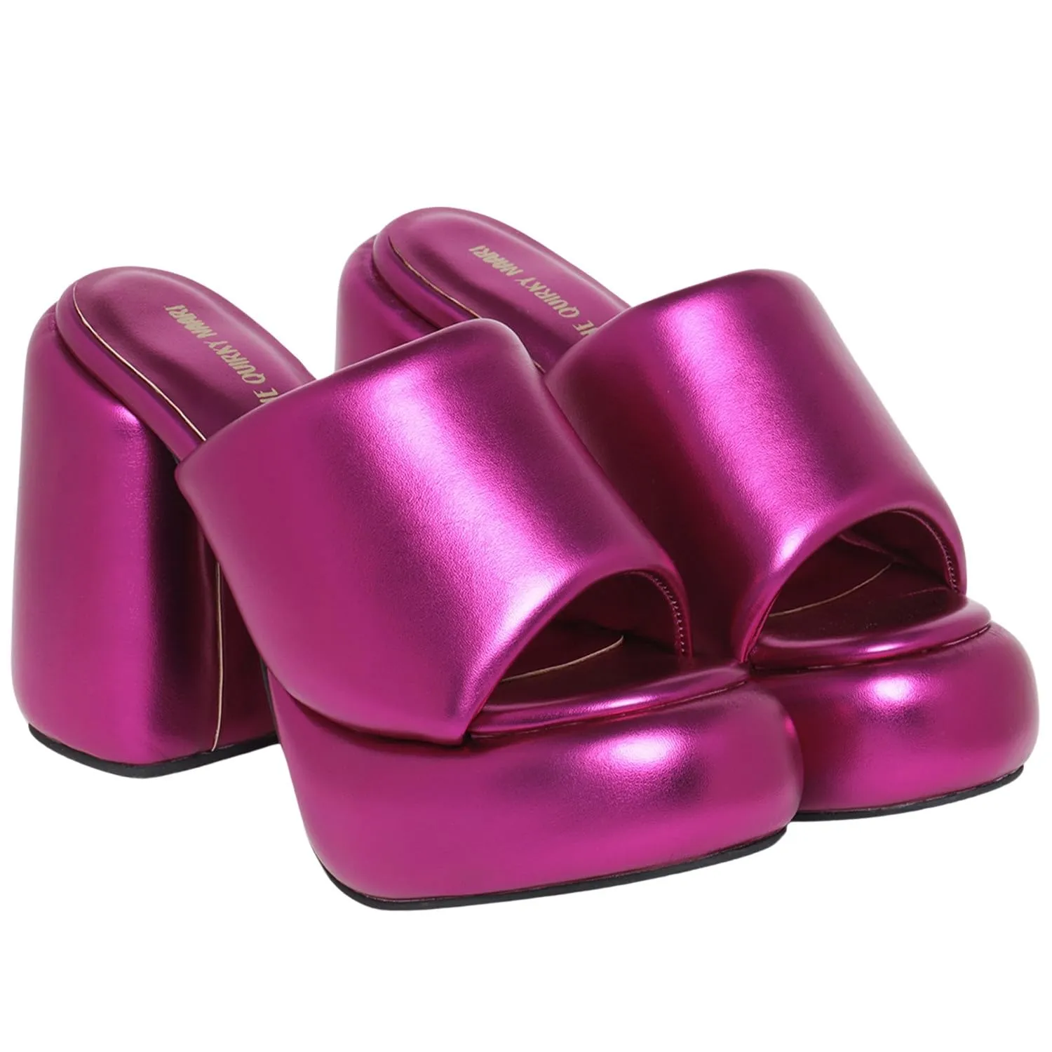 THE QUIRKY NAARI Metallic Chunks - Fuchsia in Trendy Bright Color | Metallic | 5 UK