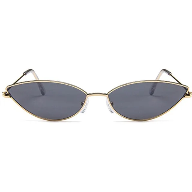 Trendy Girls Retro 70's Metal Frame Cat Eye Sun Glasses