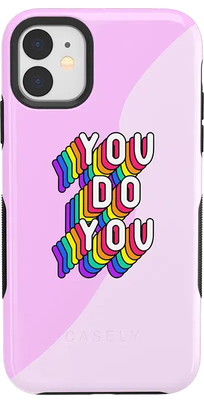 YOU DO YOU | Purple Print iPhone Case