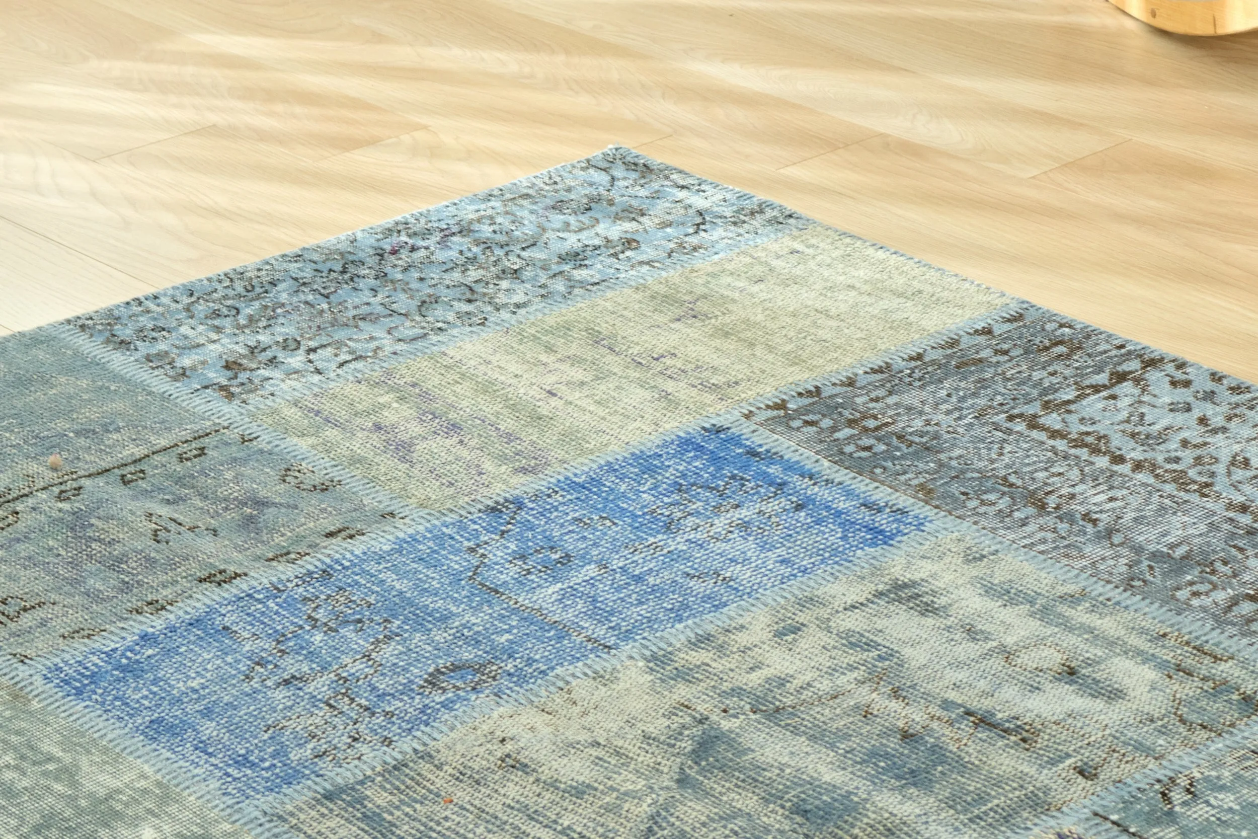 Zarah - Vintage Blue Patchwork Rug