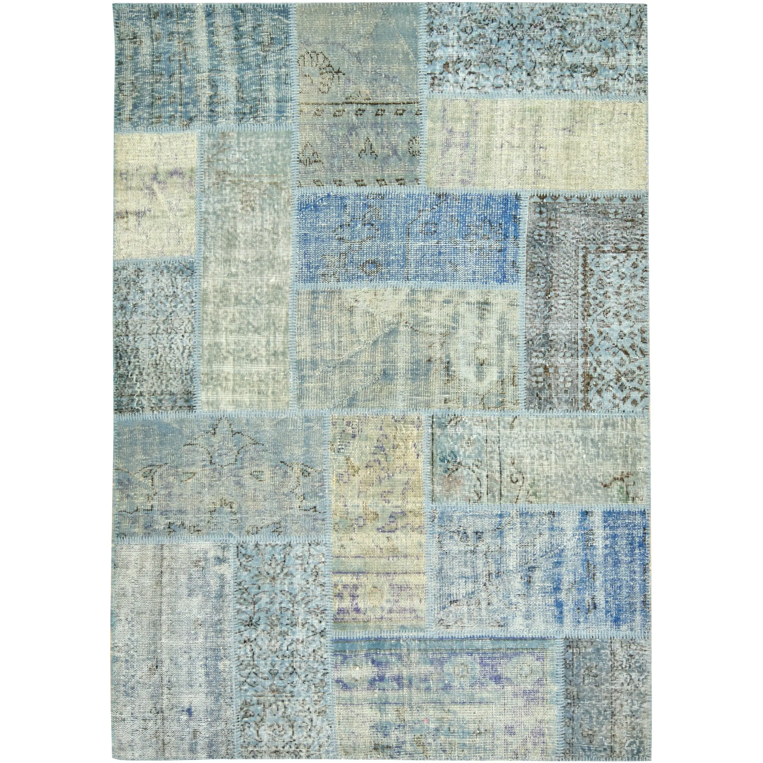 Zarah - Vintage Blue Patchwork Rug